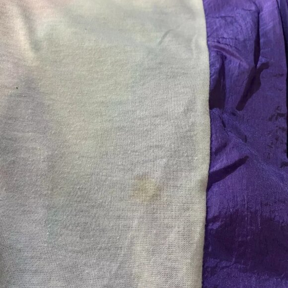 Vintage Jacket 80s Women L Ruffles Purple Costume Party Size Large Second Wind - Picture 11 of 11